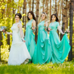 green wedding guest dress